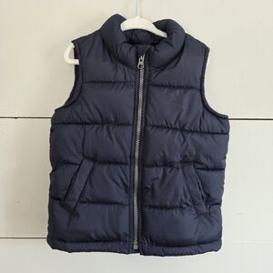 Old Navy Dark Blue Puffer Inside Fleece Vest Size 4T